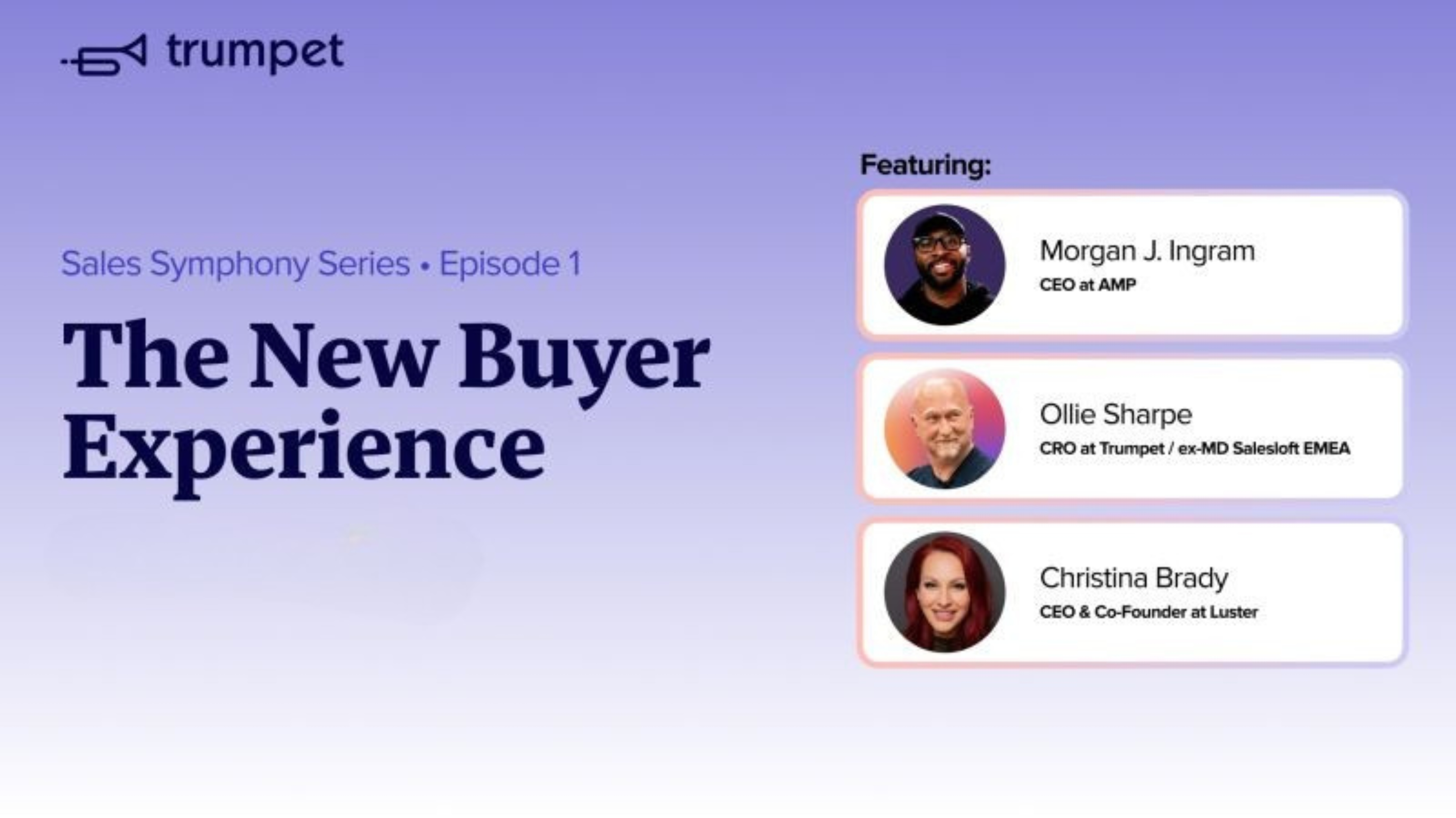 Buyers haven’t changed but their expectations have. In this discussion with Ollie Sharpe, Christina Brady and Morgan J. Ingram, explore how sellers can ditch outdated sales tactics and start building collaborative, buyer-led journeys.