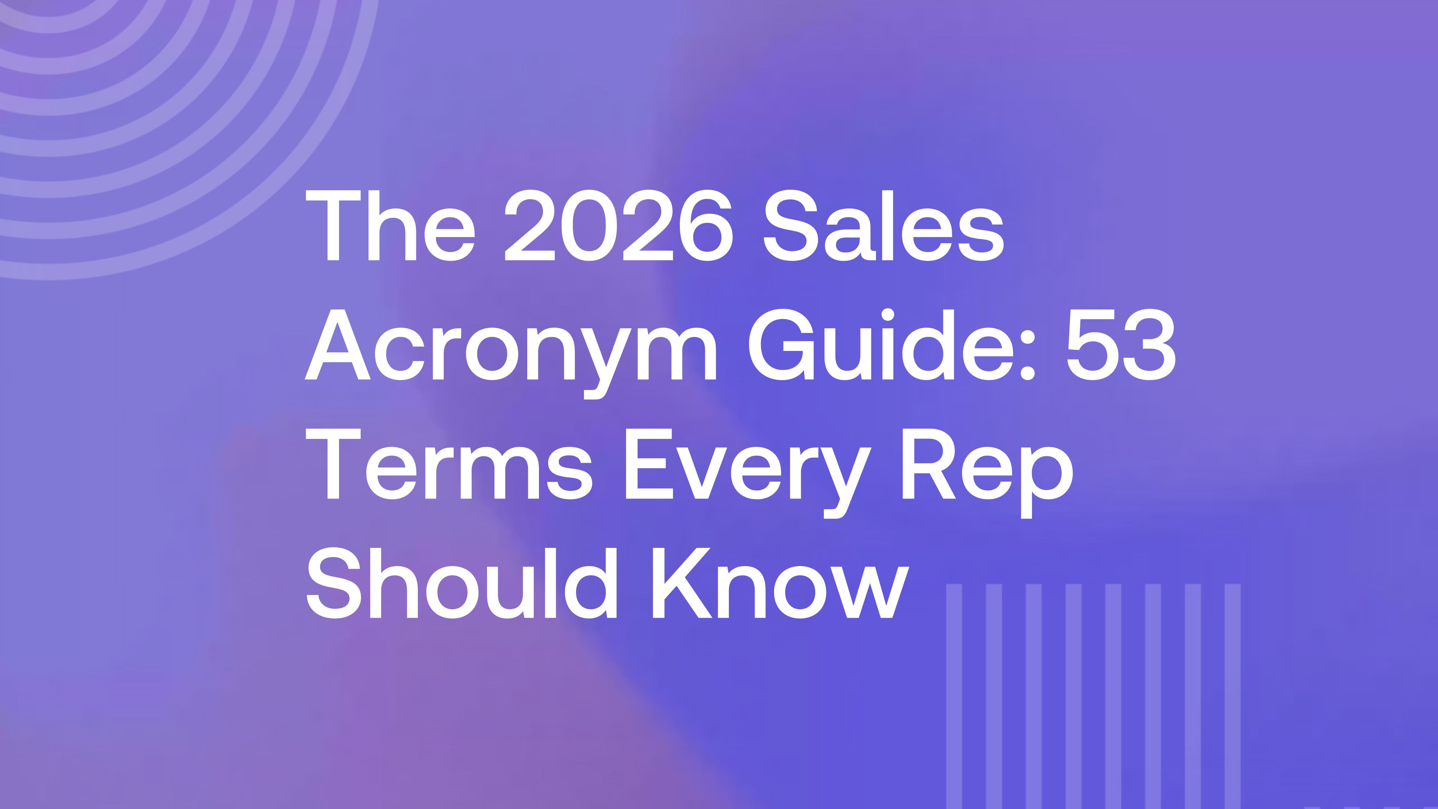 A complete breakdown of the 53 most important sales acronyms in 2026, organised by role and revenue function. From BANT and MEDDICC to MAPs and ARR, this guide helps modern revenue teams understand not just the language of sales, but how it connects to real momentum.