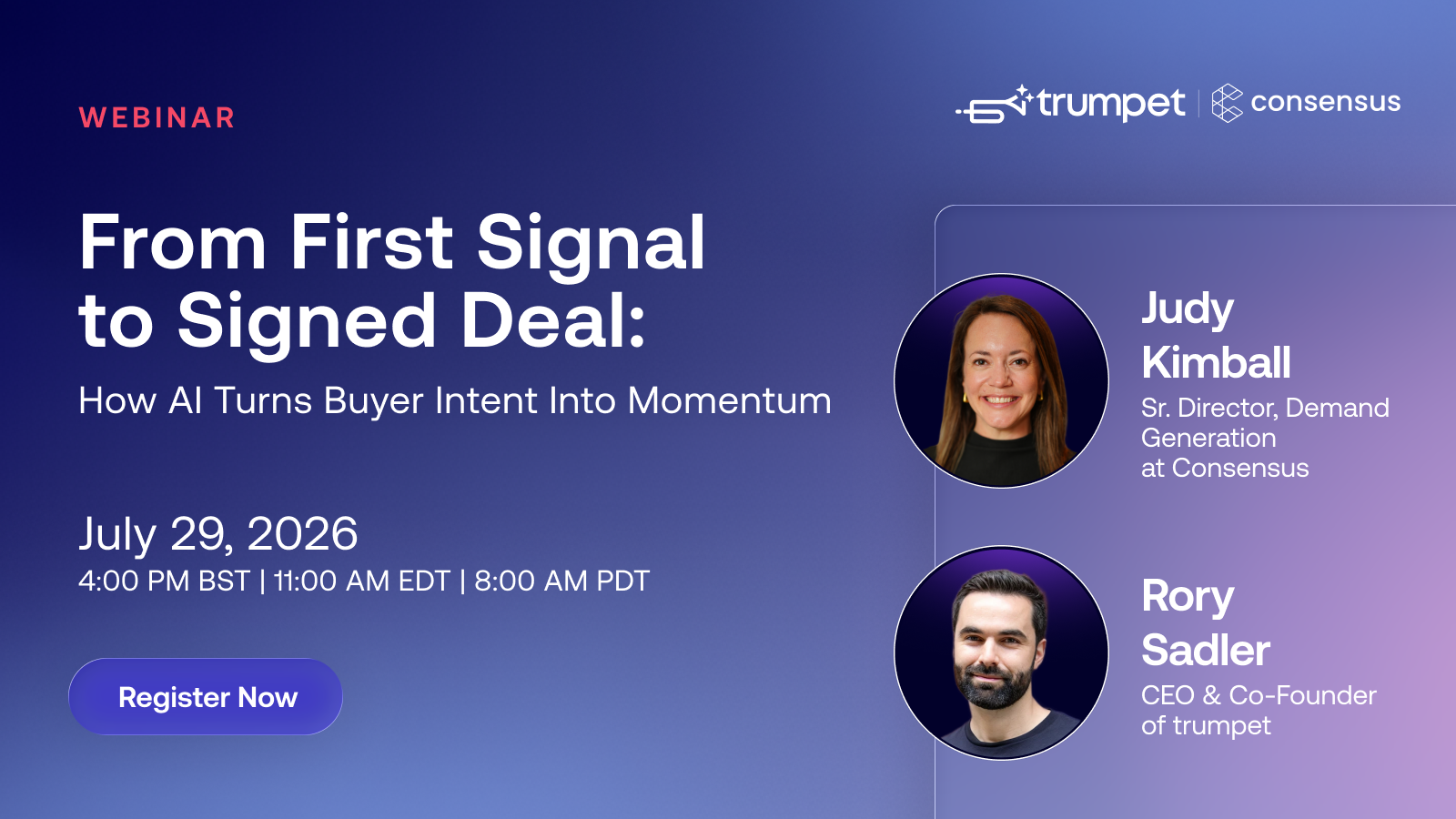 AI is giving revenue teams access to more buyer signals than ever. But more data doesn't automatically mean better decisions.The real opportunity is using AI to bring those signals together, understand what they actually mean, and turn them into something Marketing, Sales and Customer Success can act on, without losing the human judgement that closes deals in the first place.Rory and Judy dug into exactly how high-performing revenue teams are doing that.