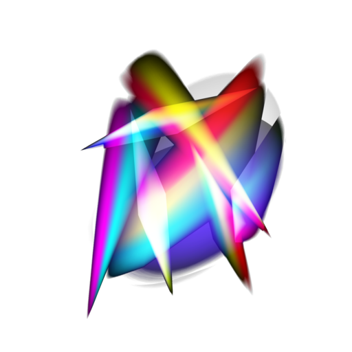 A beautiful color gradient light from a crystal structure