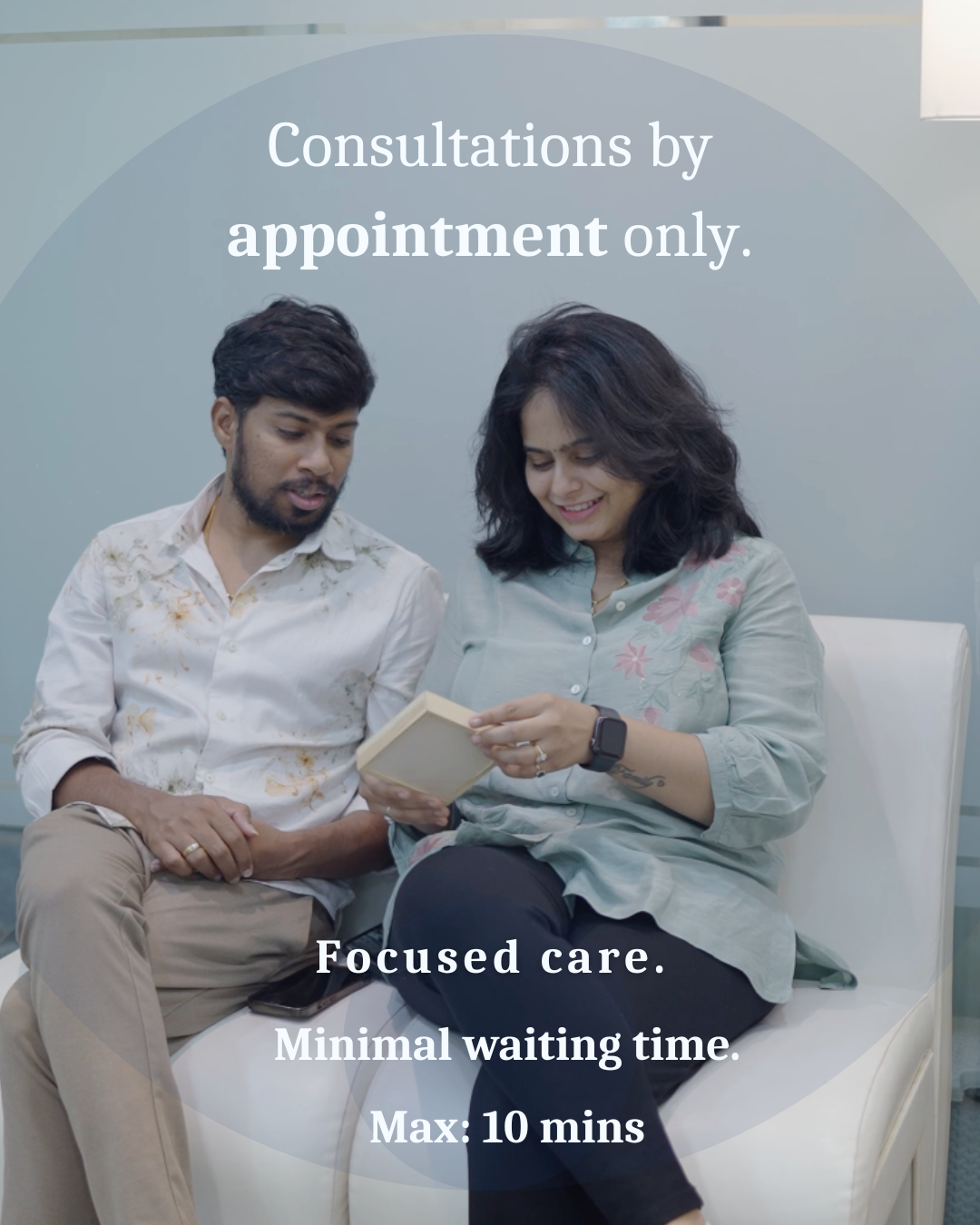 Appointment-only dental consultation that keeps patient waiting time under ten minutes