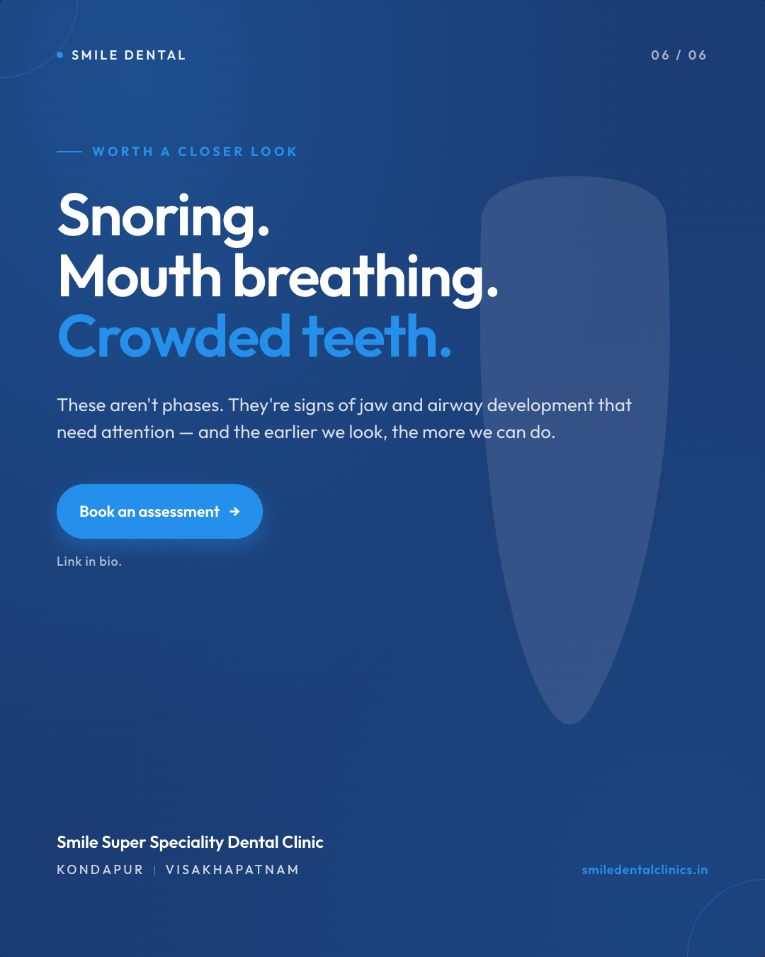 Carousel slide on when to bring your child in for a jaw and bite assessment