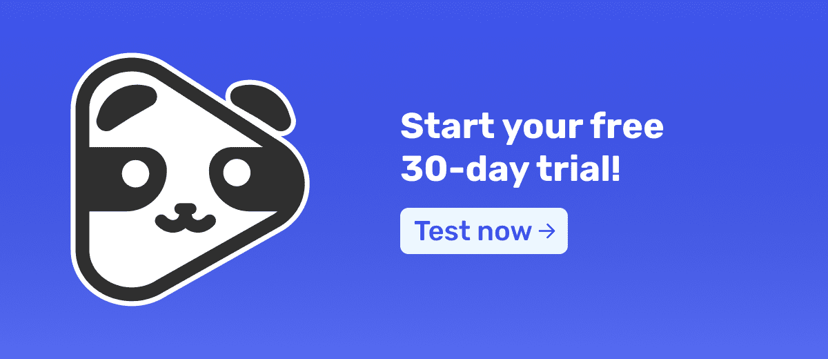 Start your free 30-day trial on Panda Video