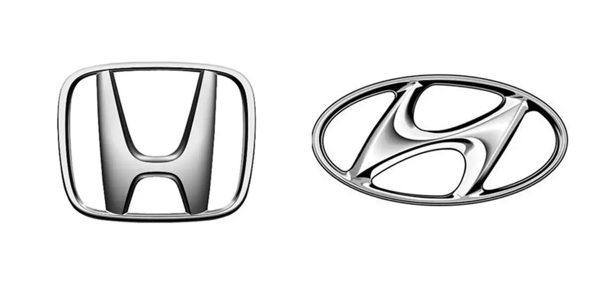 Alt : Logo d'Honda à gauche et Hyundai à droite, illustrant l’importance d’une bonne différenciation visuelle