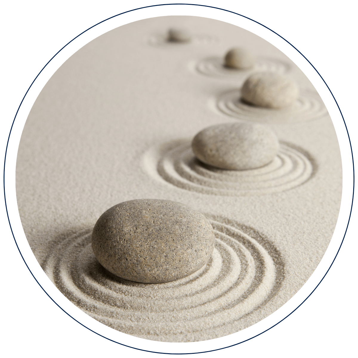 stones and sand