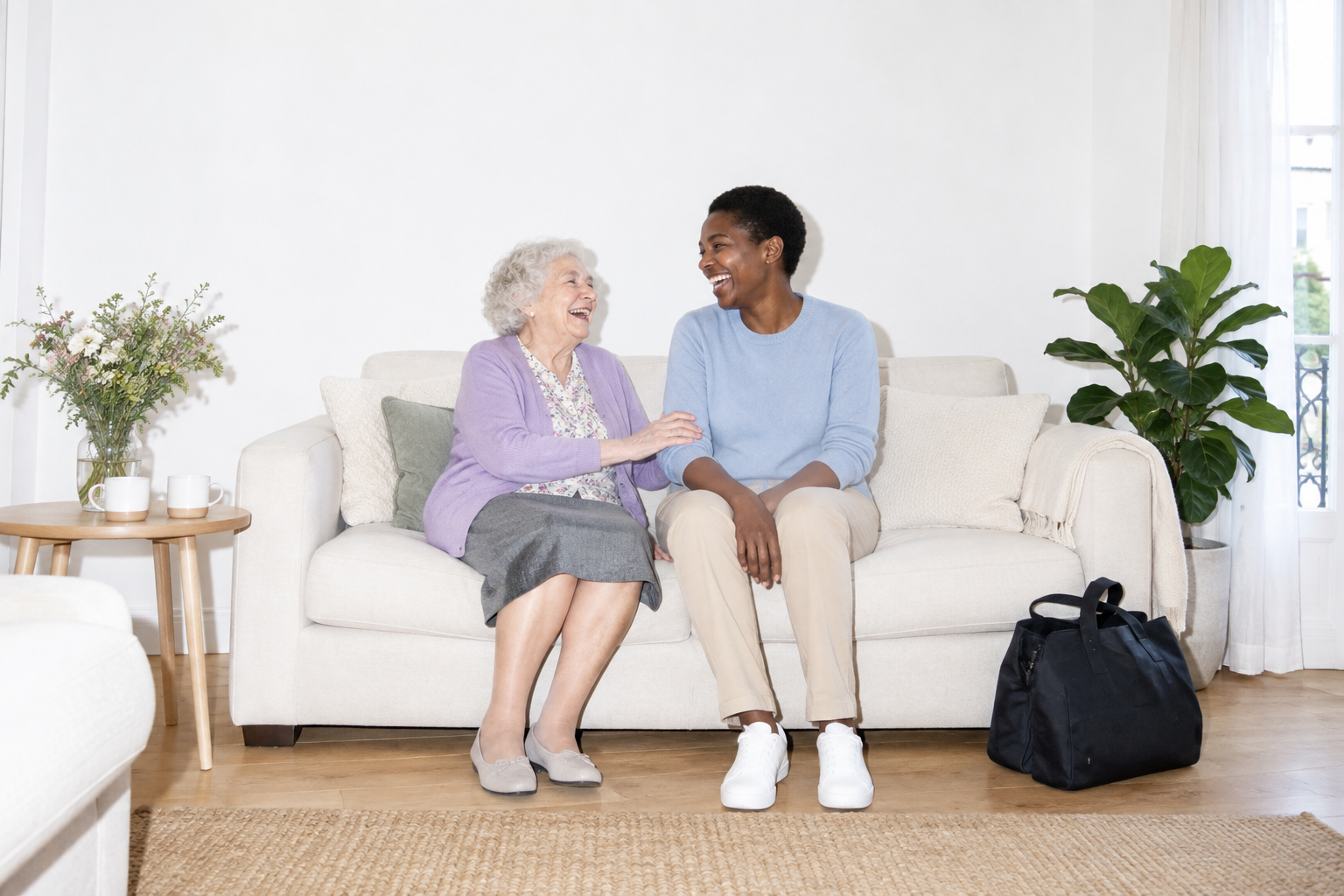Infirmière libérale au domicile d'une patiente