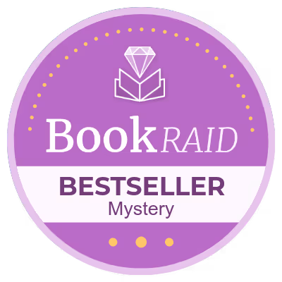 BooRaid award seal, bestseller in mystery