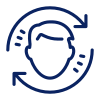 Green avatar icon of a person wearing a suit and tie.