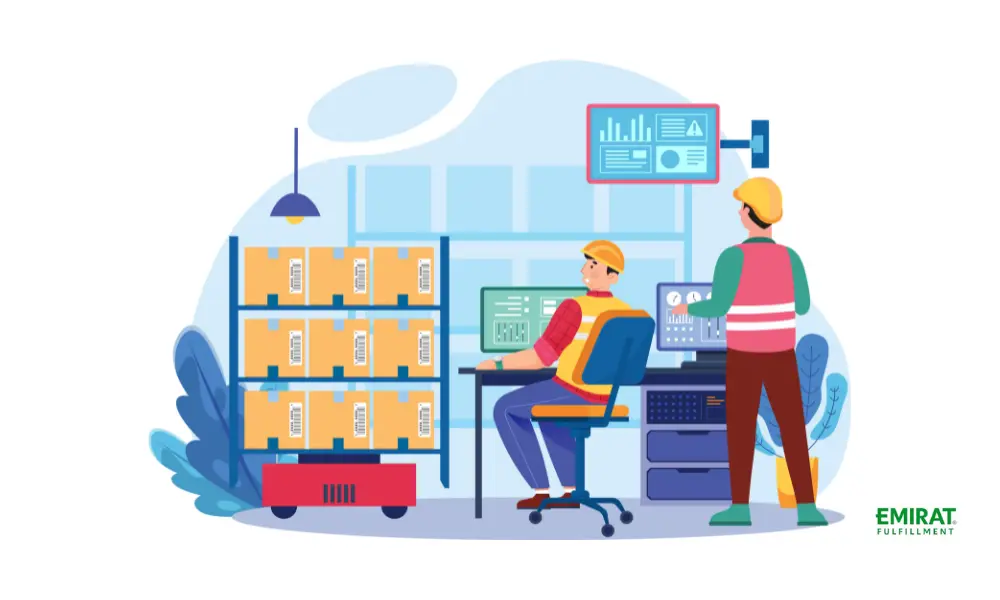 Fulfillment Lager bei der Arbeit