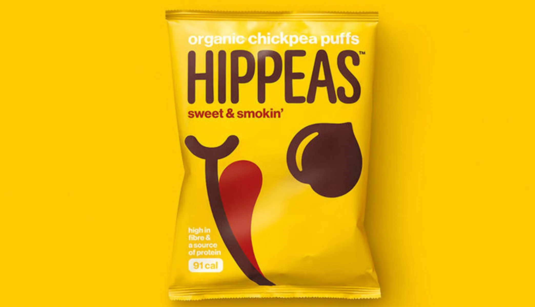 Hippeas packaging design for snack foods
