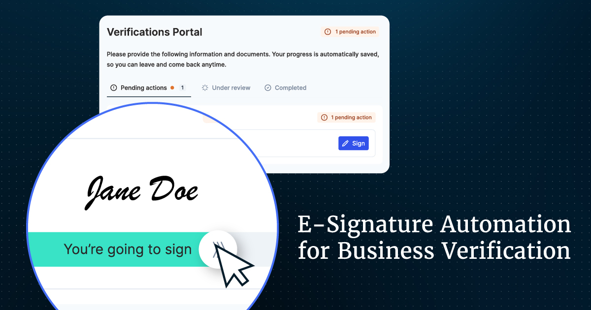 E-Signature Automation for Business Verification