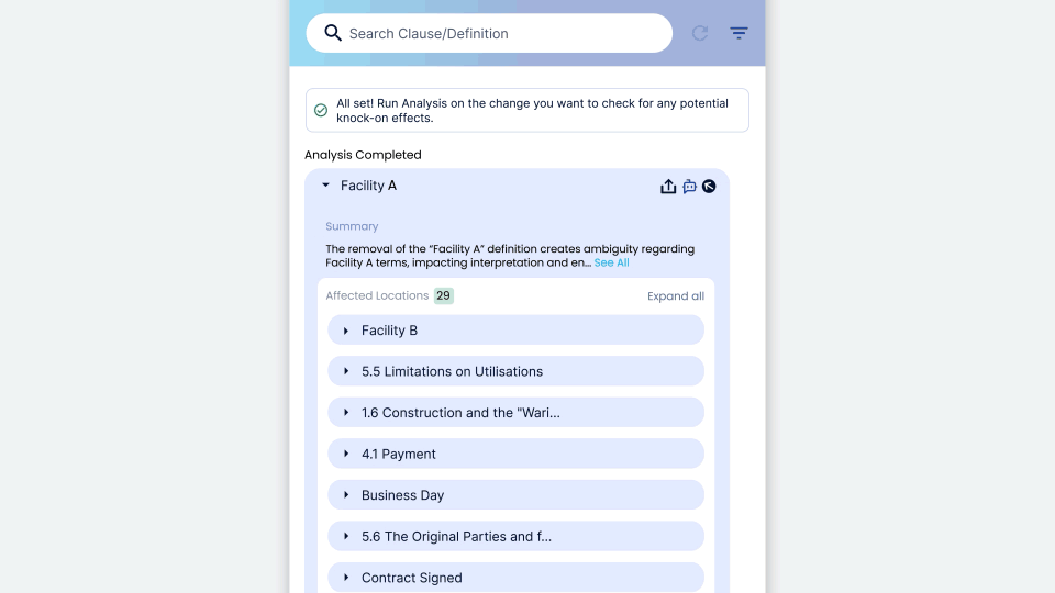 A screenshot of the Cascade pop-out box, showing the amend button.