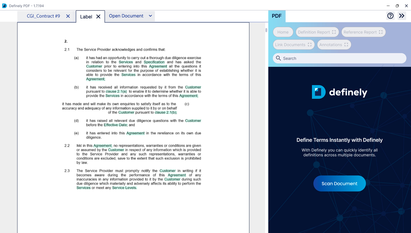 Definely PDF showing multiple documents at the same time