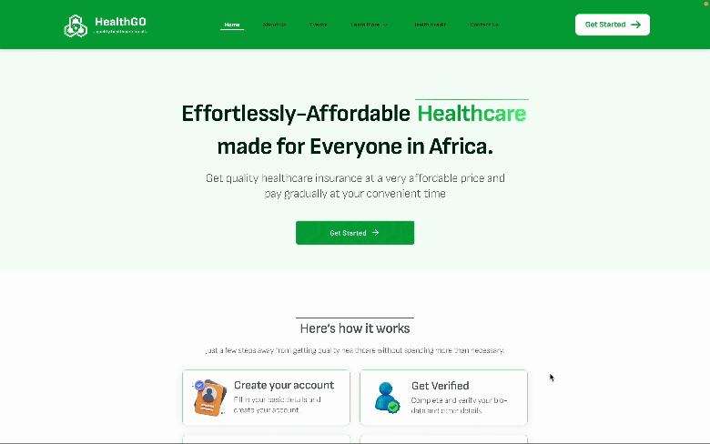 HealthGO Website