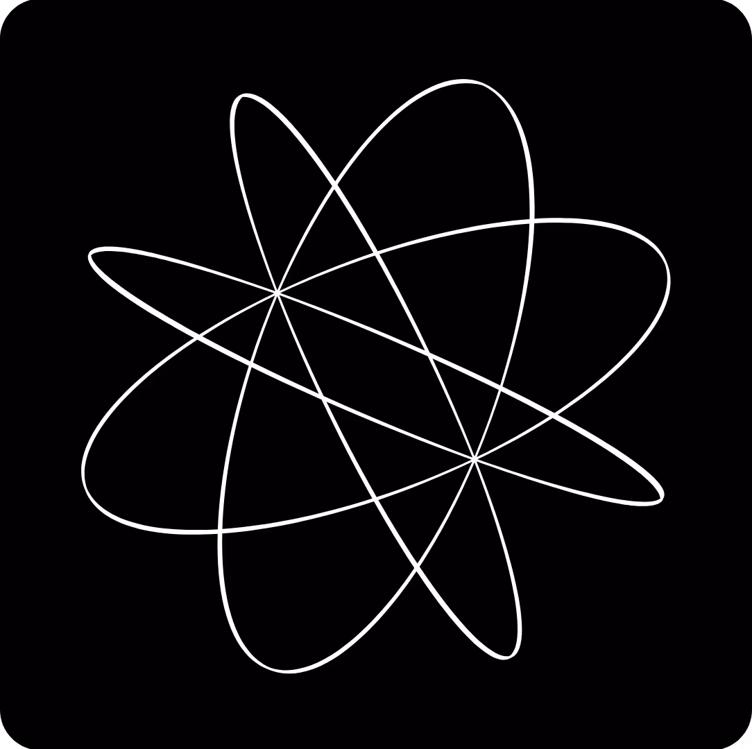 A black and white drawing of a circle.