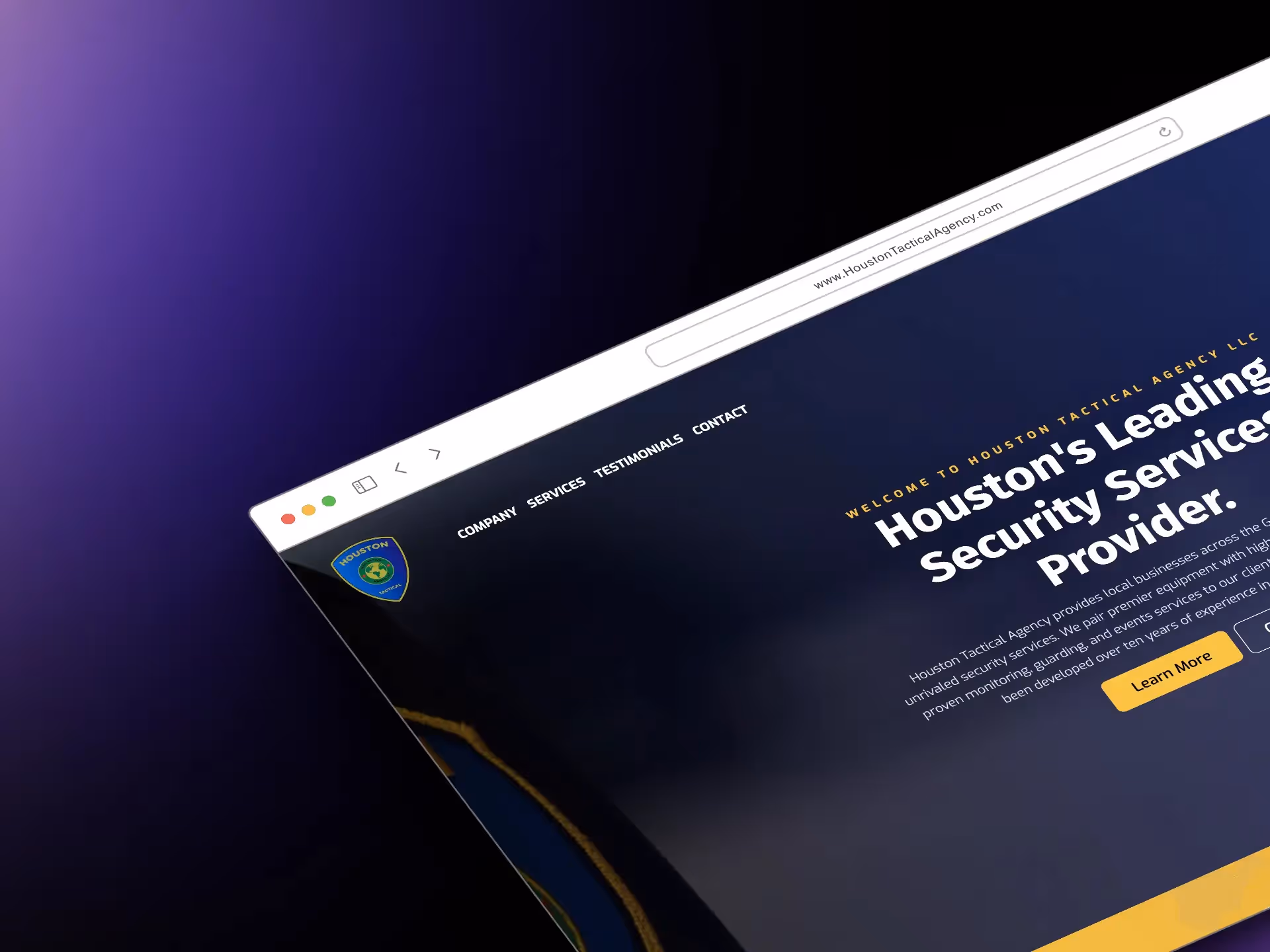 A website for Houston Tactical Agency