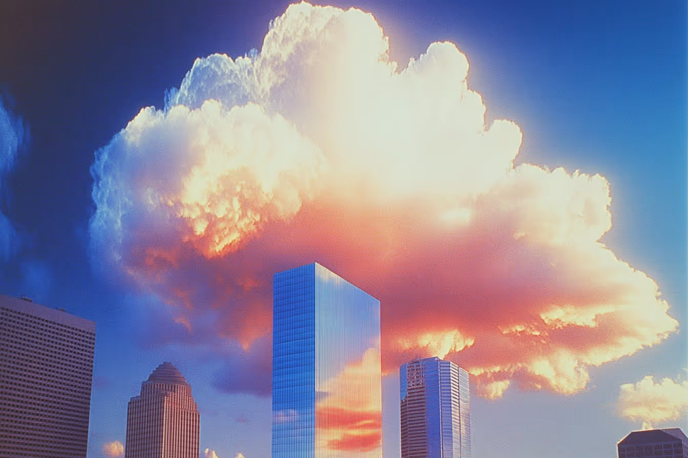 City in Texas with Nimbus Media logo