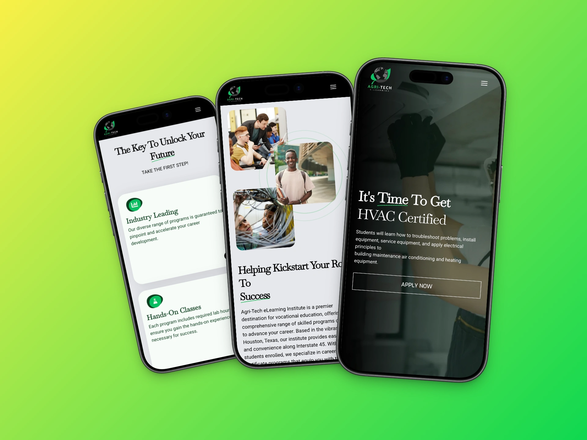 Our Houston-based web design agency, Nimbus Media, recently created this stunning website mockup for Agri-Tech.