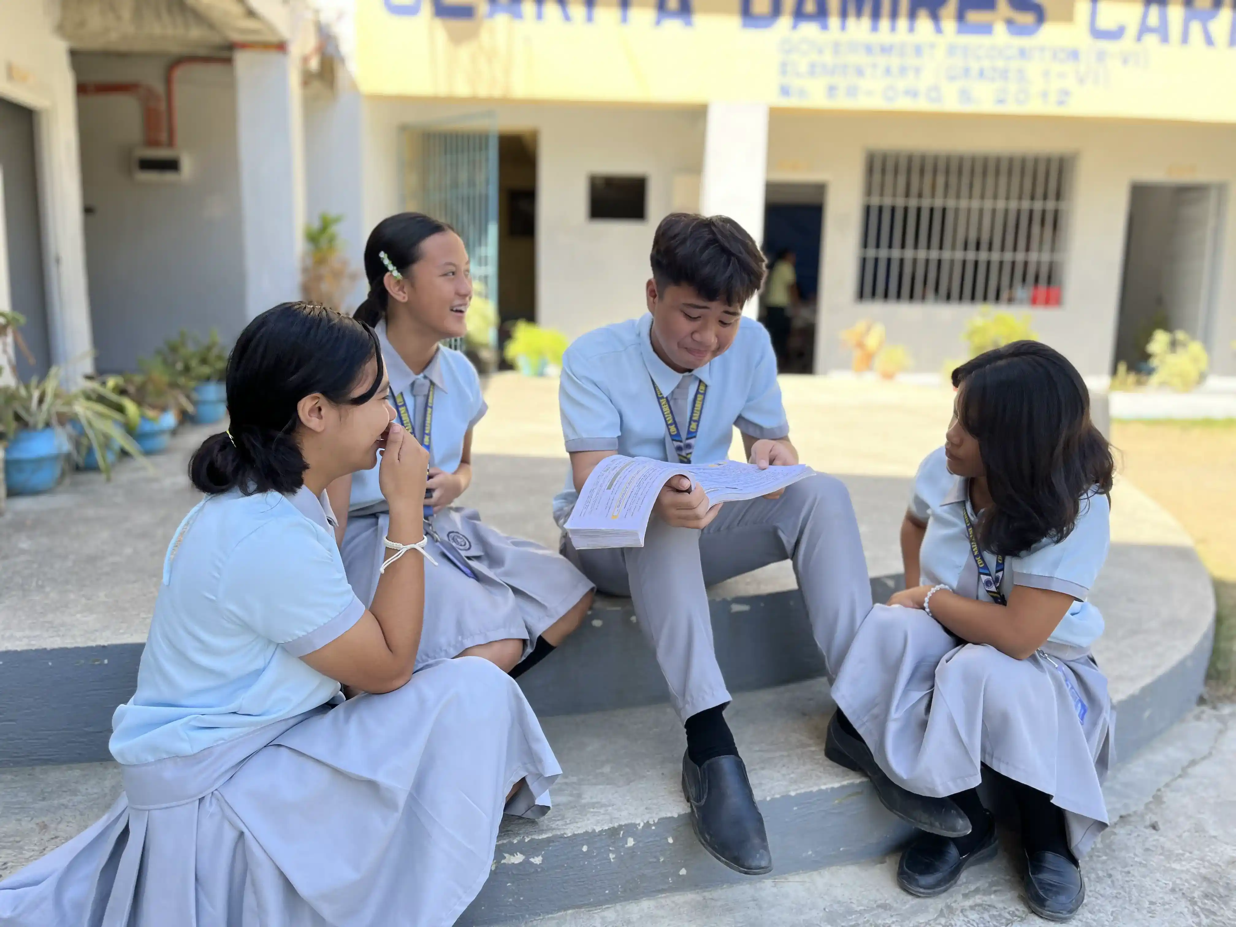 Students studying on their free time