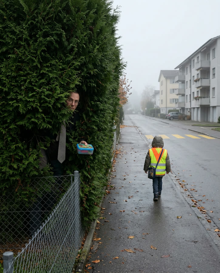 KI-Bild aus der Serie «Chindsgi»: Thuja