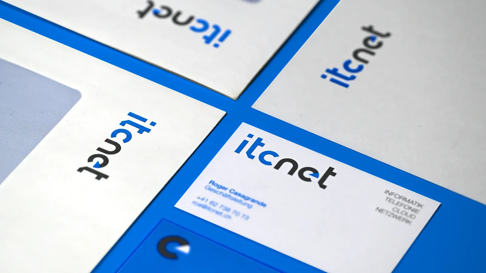 itcnet Briefschaften, Visitenkarten, Couvert und Papier