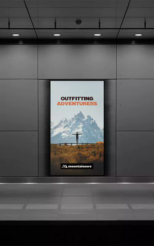 En poster på en tunnelbanestation.