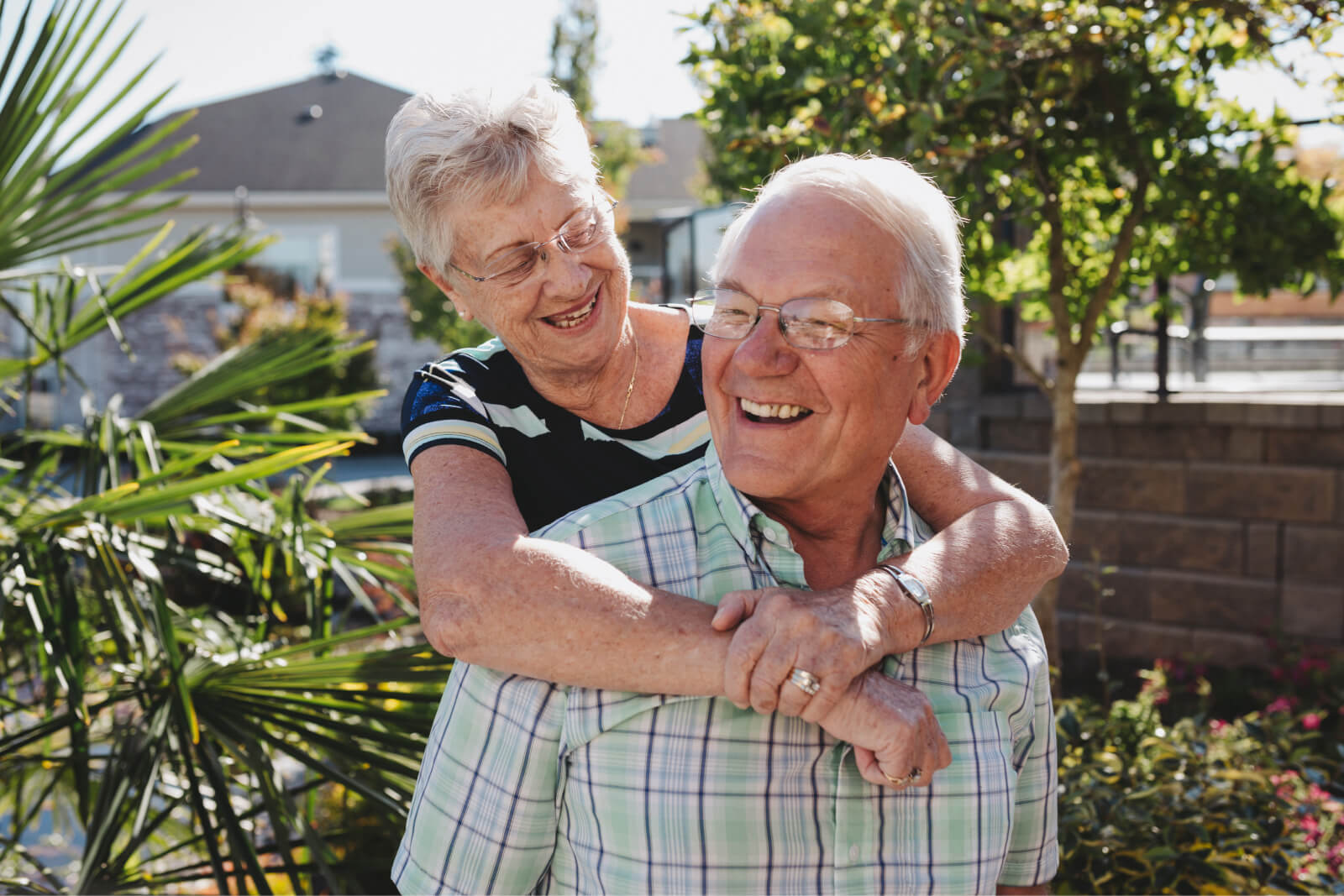 Happy Senior Couple Outside Enjoying Life Together