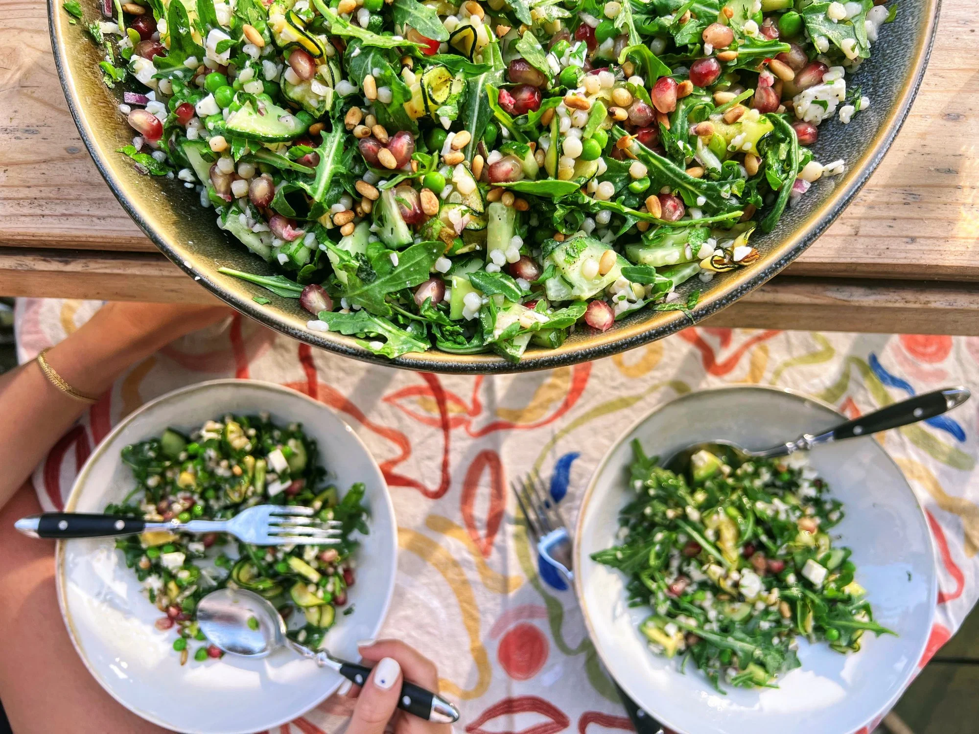 Green Israeli Couscous Salad Recipe | Mister Spice Guy