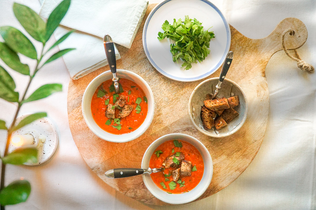 Roasted Red Bell Pepper Soup Recipe | Mister Spice Guy
