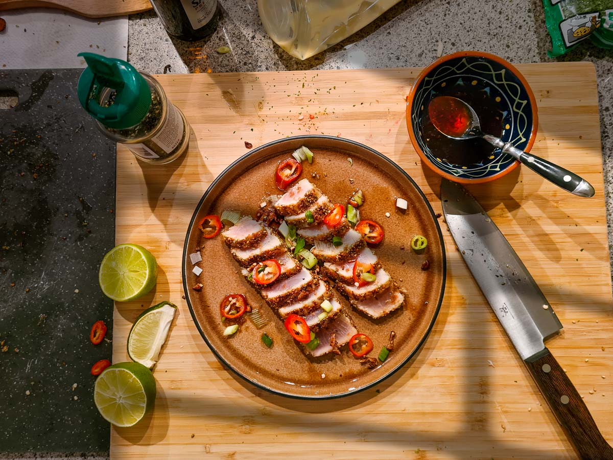 Sesame Coated Tuna Recipe | Mister Spice Guy