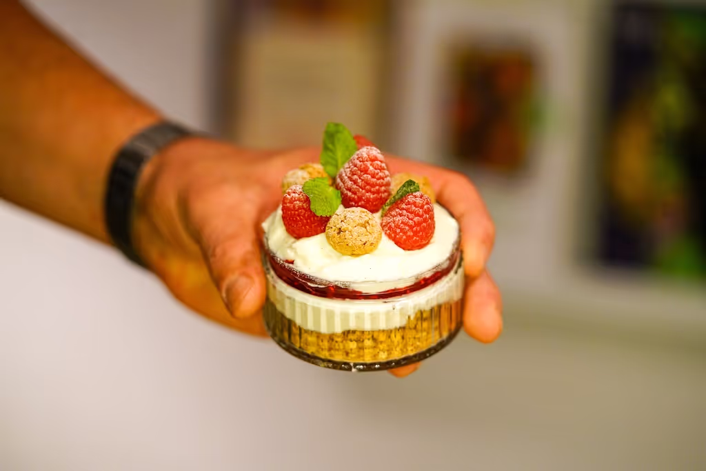 Easy Raspberry Dessert (deconstructed cheesecake) Recipe | Mister Spice Guy