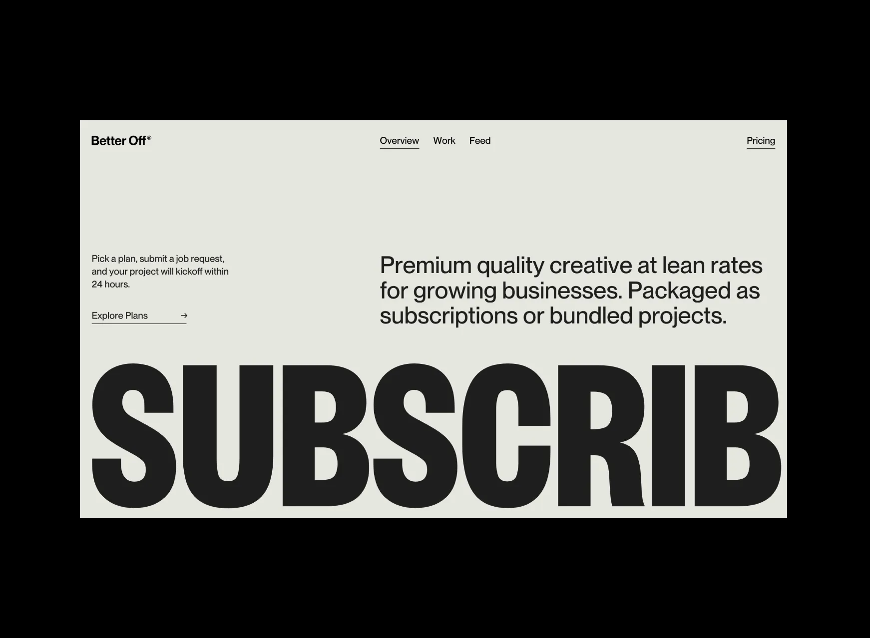 Better Off - Website Inspiration