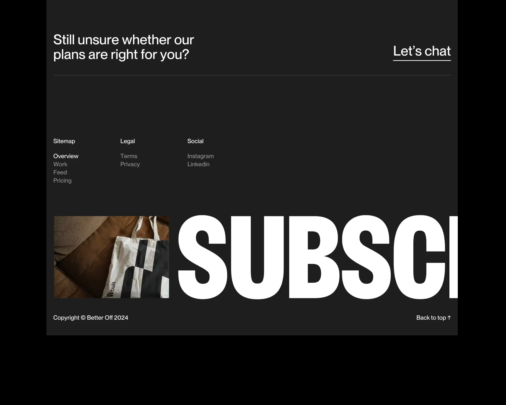 Better Off - Website Inspiration