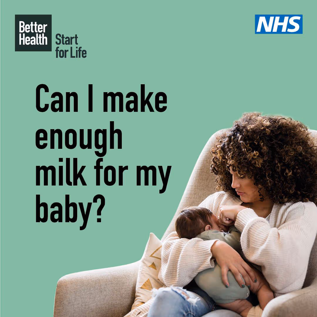 NHS Can I Make Enough Milk for My Baby poster