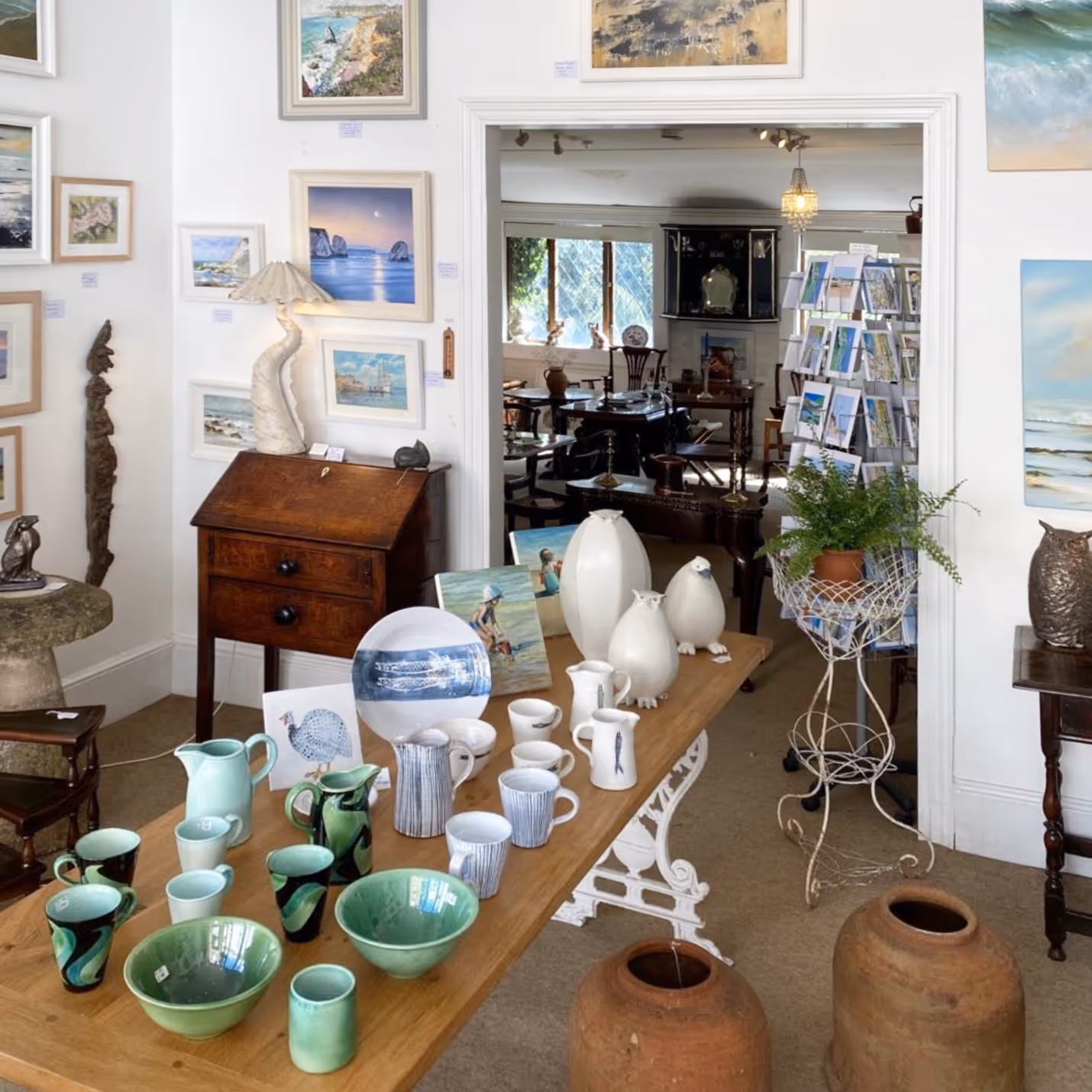 Interior of an antiques shop