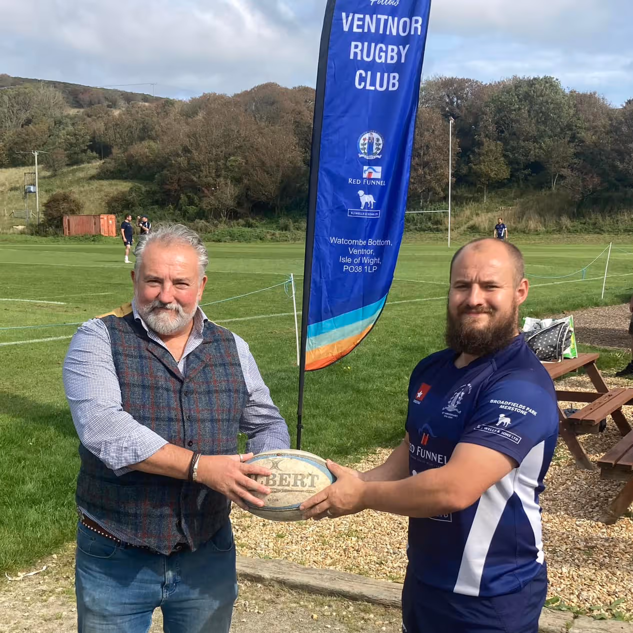 Just before the start of a rugby match