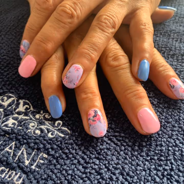 Newly manicured nails