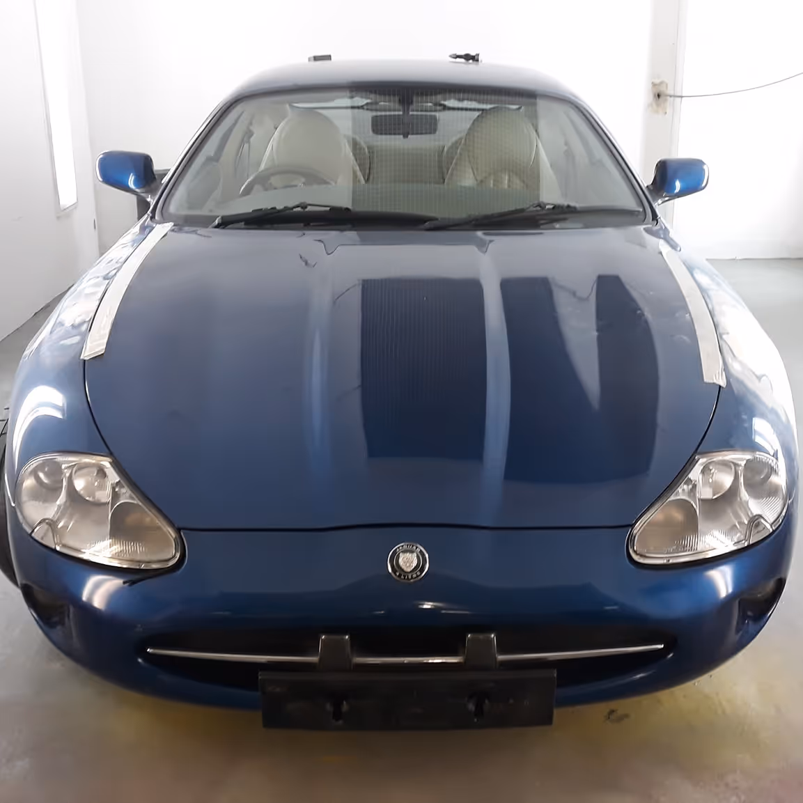 Recently resprayed Jaguar 4 litre car