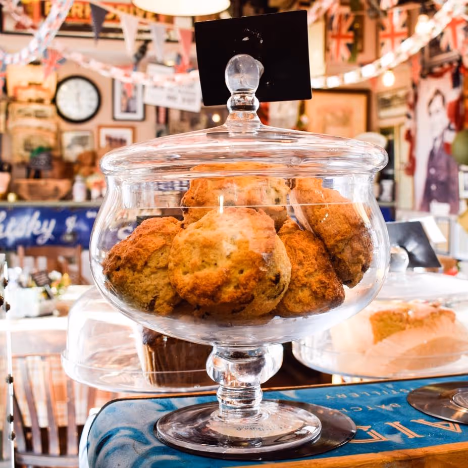 Freshly made fruit scones