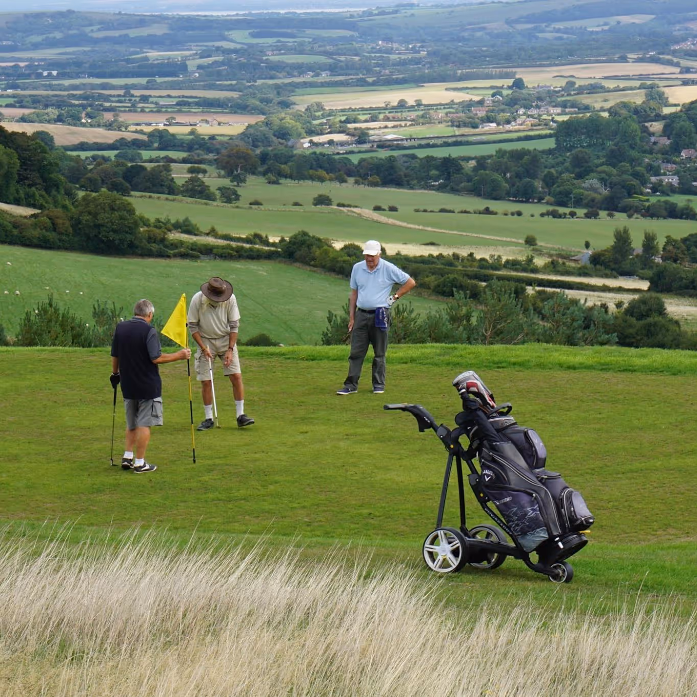Golfers playing at Ventnor Golf Club