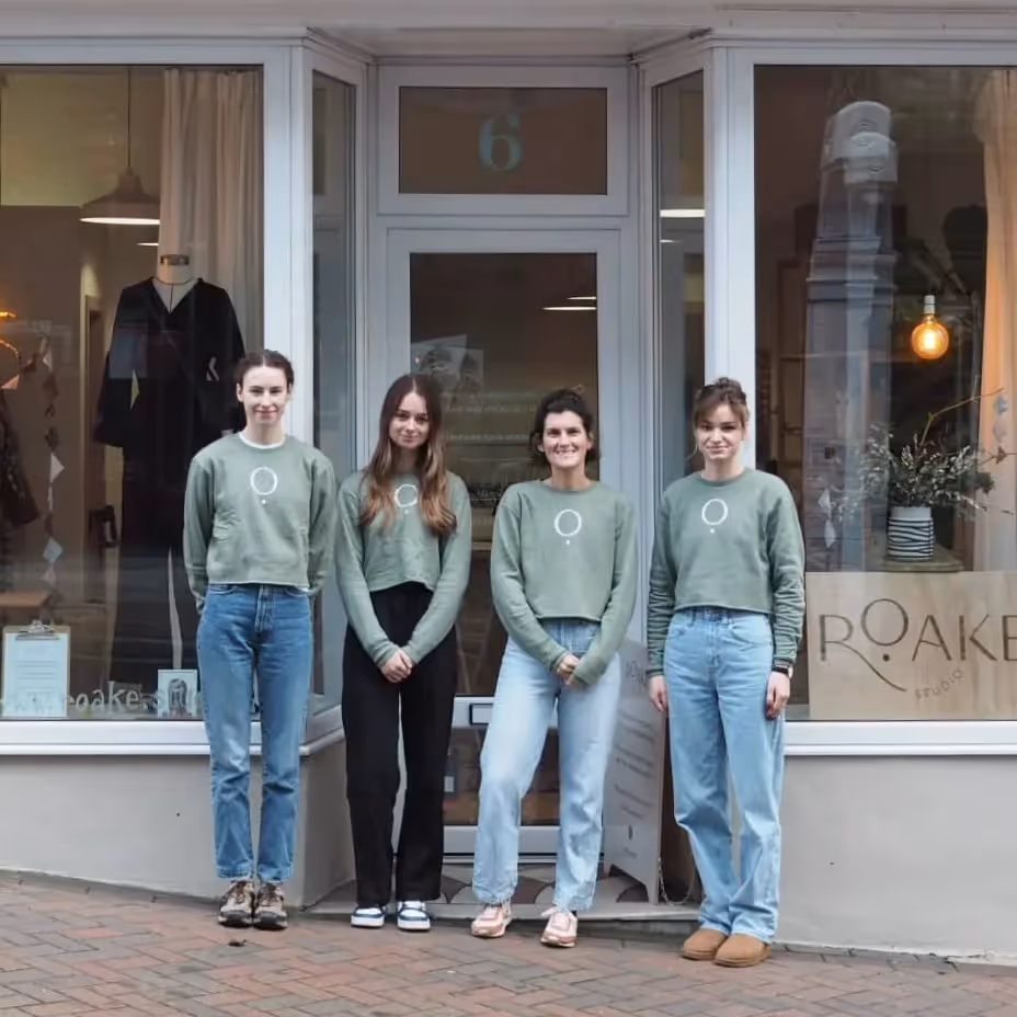 The Roake Studio team outside the shop in Ventnor