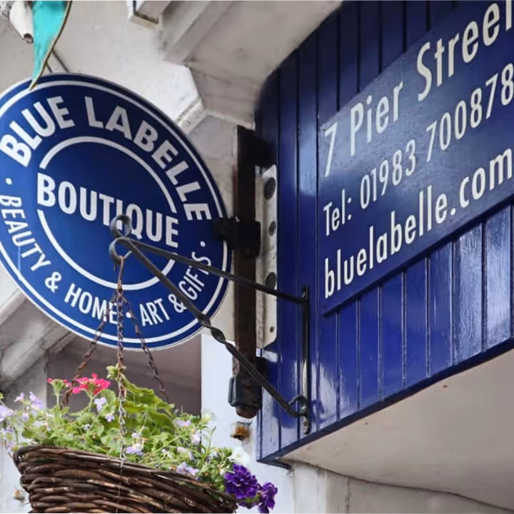 Exterior sign for Blue Labelle Boutique