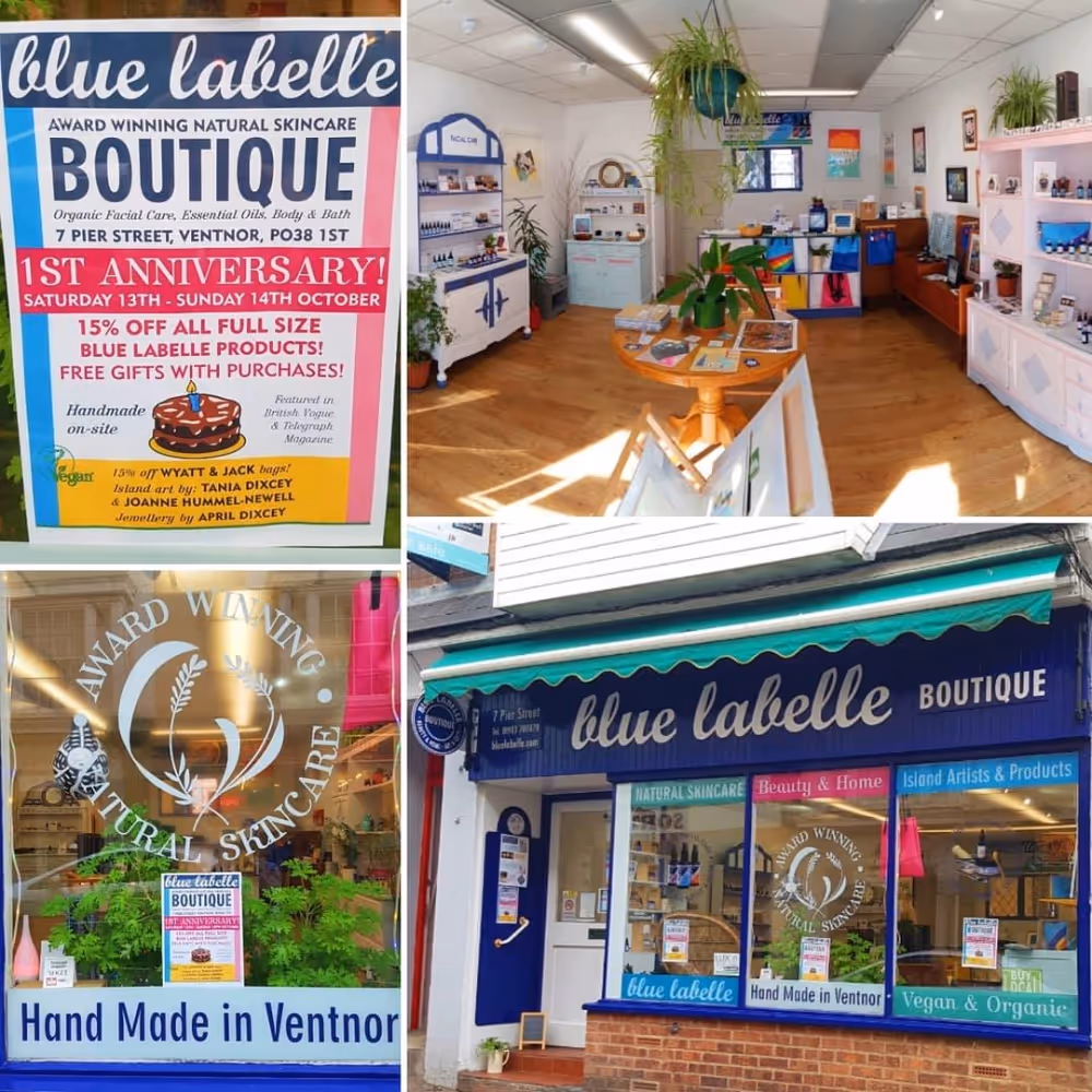 Blue Labelle Boutique montage of images