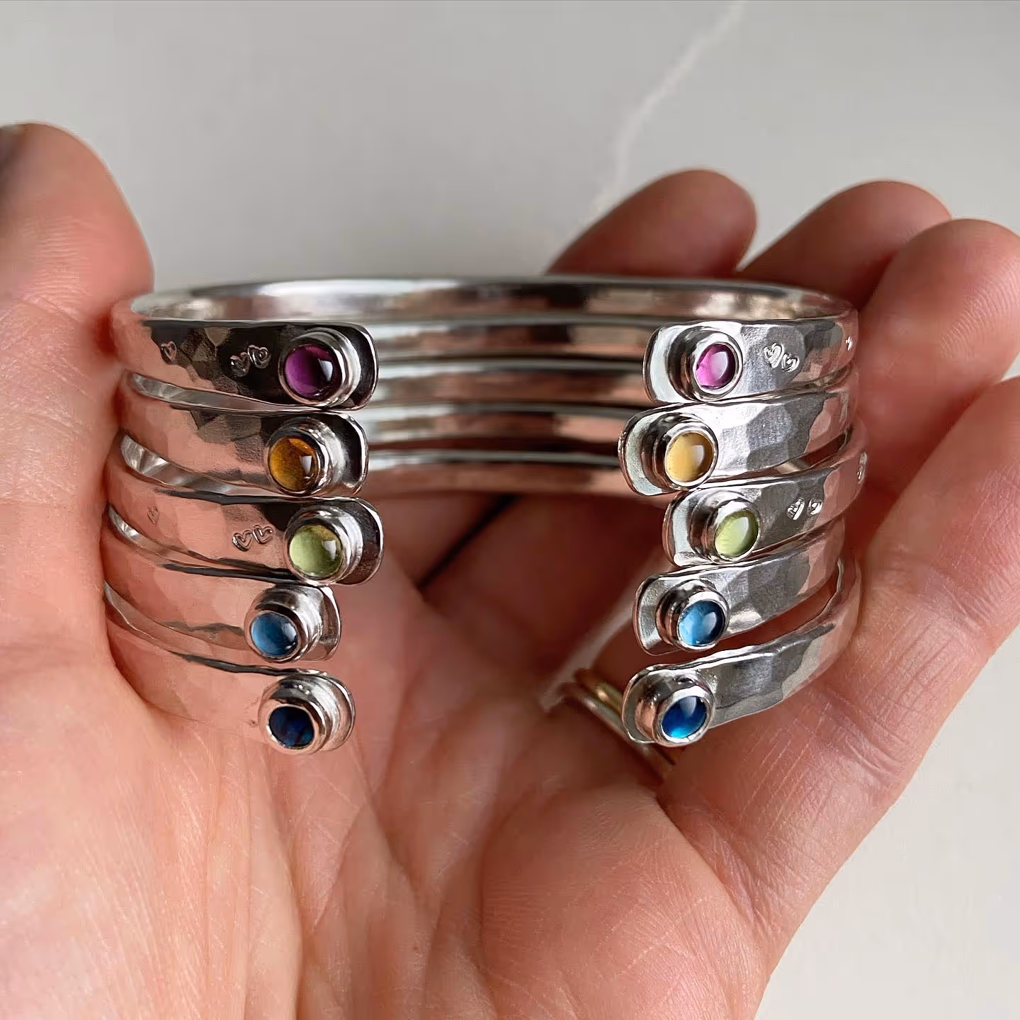 handmade silver wrist band