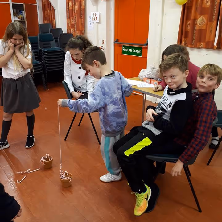 Kids at a youth club