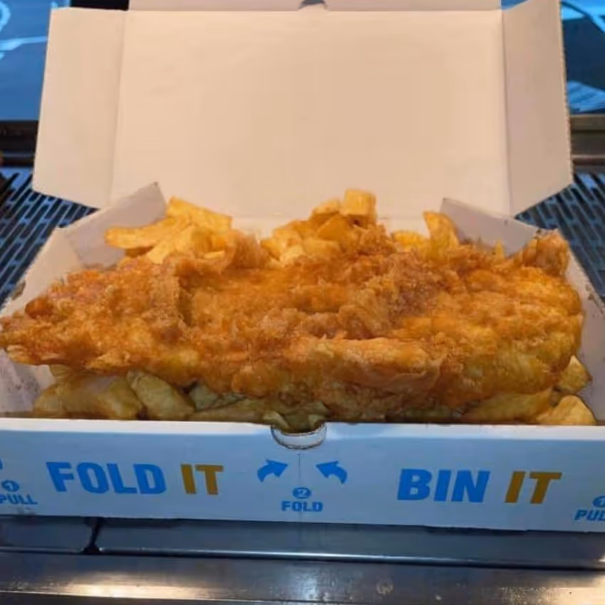 Takeaway fish and chips