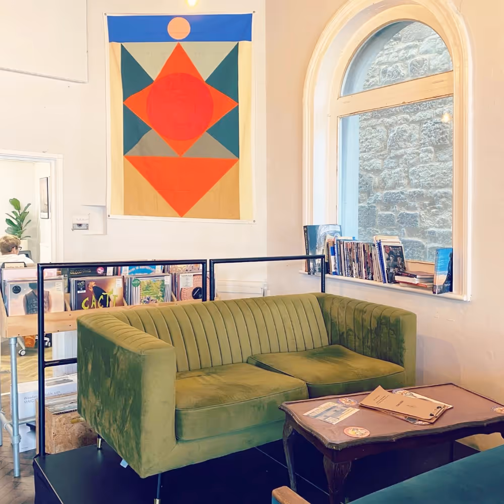 Comfy seating in a cafe bar