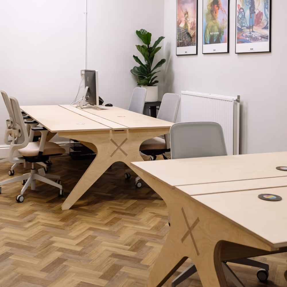 Co-working space in a cafe