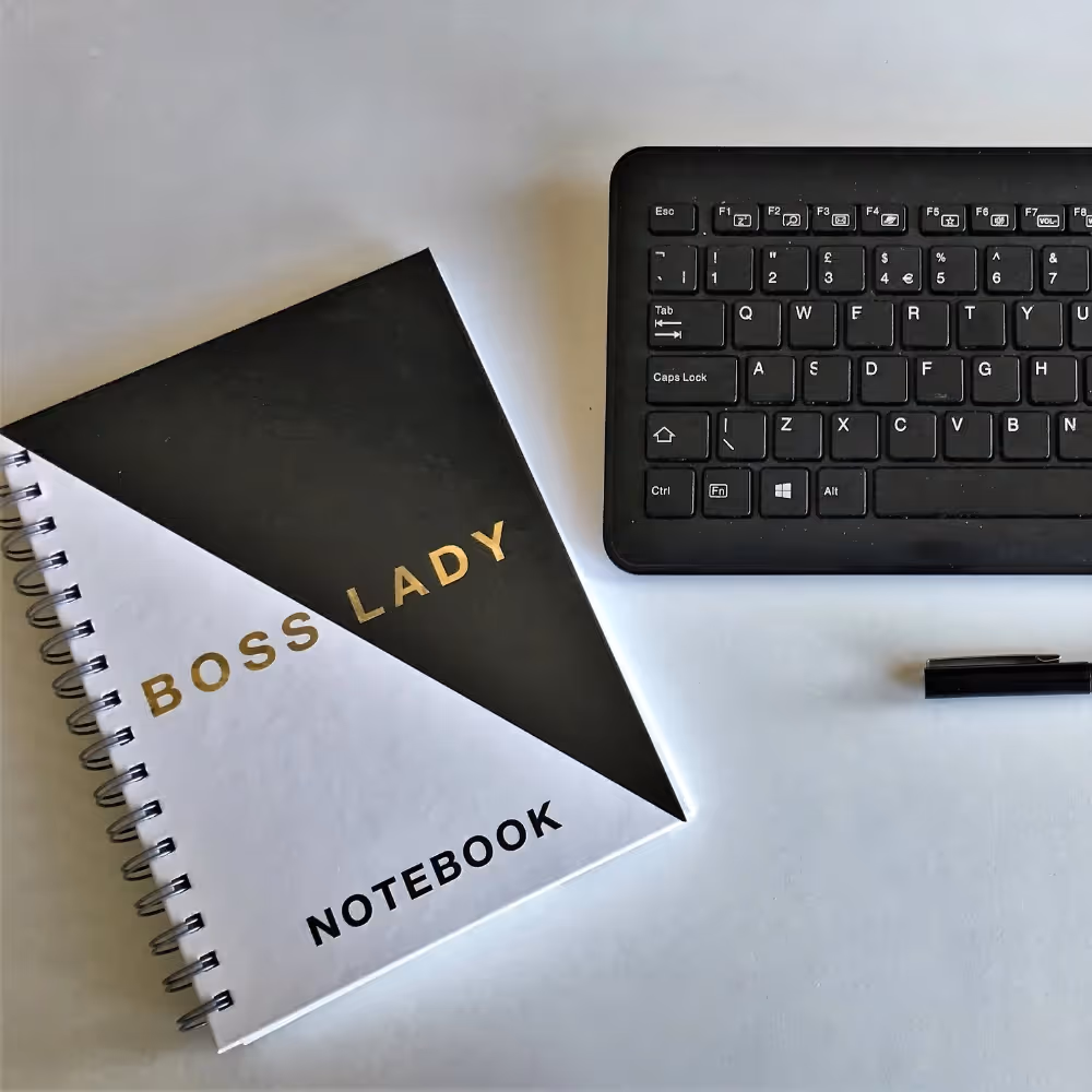 Notepad and computer keyboard