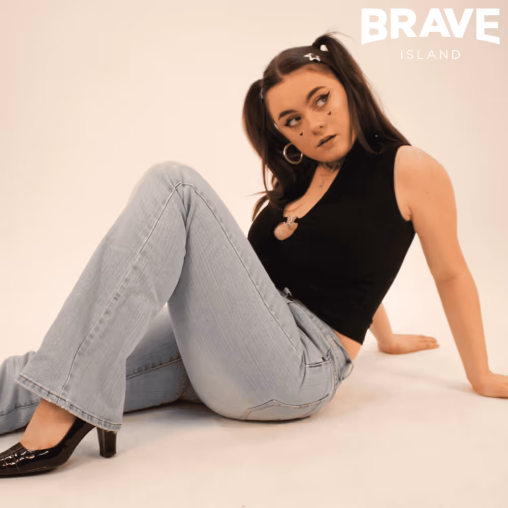 Lady sitting on the floor